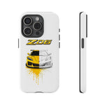 Z06 Corvette Phone Case, Yellow Sketch Reveal Chrome Cover