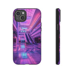 Empty Mall Escalator Vaporwave Art Tough Phone Case