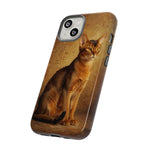 Abyssinian Warm Ticked Portrait Art Tough Phone Case