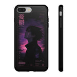 Melancholy Data Poster Phone Case, Glitch Anime Sky Tough Cover