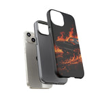 Black Charger Classic Muscle Flames Tough Phone Case Cover Gift
