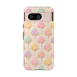 Pastel Swirl Lollipops Tough Case | Candy Pattern Phone Cover