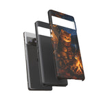 Campfire Cat Phone Case, Marshmallow Night Painterly Cover