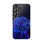 Neon Blue Tiger phone case | tough protective cover