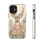Deer Floral Antler Crown Art Tough Phone Case