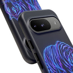 Neon Blue Tiger phone case | tough protective cover