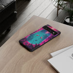 Neon Flamingo Pool Vaporwave Art Tough Phone Case