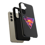 Synthwave Sunset Triangle Phone Case Retro Vaporwave Case