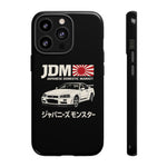 R34 Skyline GT-R JDM Rising Sun Tough Phone Case Cover Gift