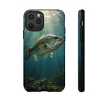 Largemouth Bass Phone Case, Sunlit Underwater Tough Cover, Gift