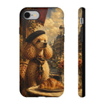 Poodle in Beret Phone Case | Vintage Paris Café Illustration
