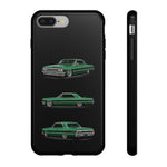 Green Impala Lowrider Phone Case Tough Classic Car Multi View Print