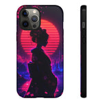 Neon Geisha Silhouette Phone Case | Tough Cover