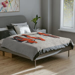 Hugger Orange 1967 Camaro Illustration Blanket Muscle Car Microfiber Throw