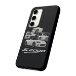 White S2000 Roadster Collage JDM Tough Phone Case Cover Gift