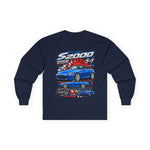 2008 S2000 Racing Graphic Long Sleeve Tee | Blue JDM Sports Car