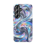 Chrome Metallic Swirl  Art Tough Phone Case
