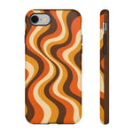 Groovy Wave Lines Retro Art Tough Phone Case