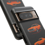 1970 Challenger Phone Case Orange, Three-View Vector Tough Cover