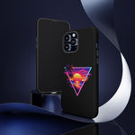 Synthwave Sunset Triangle Phone Case Retro Vaporwave Case