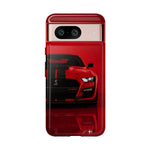 Red Mustang Art Phone Case, GT500 American Muscle Car Tough Cover