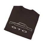 1964 GTO Outline Silhouette Classic Muscle Car T-Shirt Line Art Emblem Fan Gift