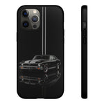 Nova SS Phone Case, Black 68 Muscle Car Silver Stripe Studio Cover