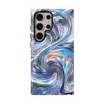 Chrome Metallic Swirl  Art Tough Phone Case