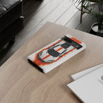 Z06 C8 Phone Case, White Top-Down Painterly Stripe Cover