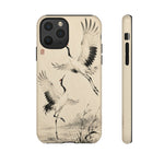 Red-Crowned Crane Sumi-e Art Tough Phone Case