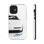 White C4 ZR1 Front View phone case | Car Print Tough Cover for Corvette Owners