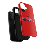 Red Classic Corvette C1 Illustration phone case | Retro Car Tough Case