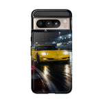Yellow C5 Z06 Track Day Speed Art Tough Phone Case
