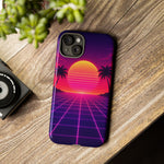 Classic Grid Sunset Vaporwave Art Tough Phone Case