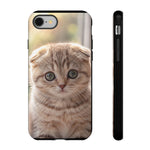 Scottish Fold Kitten Phone Case, Macro Close-Up Portrait Cover
