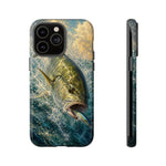 Jack Crevalle Strike Phone Case Saltwater Fishing Gift for Anglers