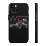 Black C6 Phone Case American Sports Car Tough Cover Gift