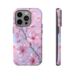 Pink Chrome Cherry Blossom Phone Case | Tough Cover