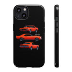 1969 Camaro SS Orange Triple View Muscle Car Tough Phone Case