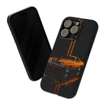 Orange Cuda Phone Case, Muscle Car Stripe Studio Cover, Gift