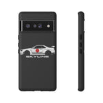 R34 Skyline Japanese Flag Race Car Phone Case | JDM GT-R Tough Cover