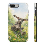 Playful Dog in Meadow Great Dane phone case | Puppy Art Tough Cover