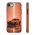Orange 240Z Phone Case, Classic JDM Sports Car Racing Stripe Cover