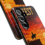 Western Sunset Cowboy Phone Case | Rugged Protective Cover
