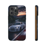 Skyline GT-R R34 White Nurburgring Speed Art Tough Phone Case