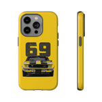 1969 Camaro Z28 Yellow Front View Muscle Car Tough Phone Case