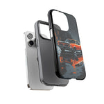 1966 GTO Orange Rainy City Tough Phone Case Cover Gift Art