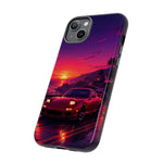 FD RX-7 Retro Sunset Sports Car Tough Case | Neon Vaporwave Beach Drive