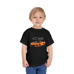 Orange C8 Toddler Tee, Kids Graphic T-Shirt, Children's Clothing, Cute Baby Shirt, Summer Apparel