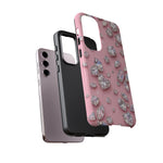 Pink Rhinestone Diamond Pattern Phone Case | Sparkle Gem Print